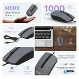 EVM Wired Optical Mouse - USB Plug & Play - 1000 DPI Precision - 1.1m Cable - Comfort Hand Grip Design - 1 Year Warranty