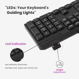 EVM WDK-216 Wired USB Standard Multi-device Keyboard Compatible with Desktop, Laptop, Mac  (Black)