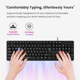 EVM WDK-216 Wired USB Standard Multi-device Keyboard Compatible with Desktop, Laptop, Mac  (Black)