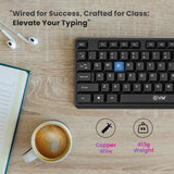 EVM WDK-216 Wired USB Standard Multi-device Keyboard Compatible with Desktop, Laptop, Mac  (Black)