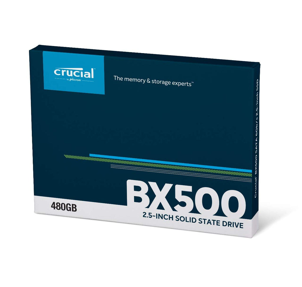 Crucial BX500 480 GB Desktop, Laptop, Servers, Network Attached Storage SSD (BX500 SATA SSD 480 GB)