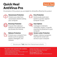 Quick Heal Antivirus Pro Latest Version - 1 PC, 1 Year (Email Delivery in 2 hours- No CD)
