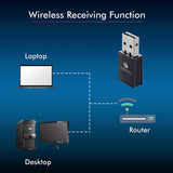 Zebronics ZEB-USB300WF 300Mbps WiFi Adapter Supports Advanced Security WPA/WPA2 encryption Standards & Access Point Mode for Hotspot (Black)