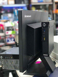 Refurbished Lenovo ThinkCentre M72p Tiny Desktop, Intel Core i3 3rd Gen, 4GB RAM, 500GB HDD, 19" Lenovo LED - ETECHBAZAAR