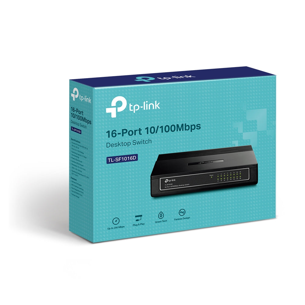 TP-LINK TL-SF1016D 16-Port 10/100Mbps Desktop Switch