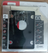 Caddy for SSD and HDD, Optical Bay 2nd Hard Drive Caddy, Caddy 9.5mm for Laptop Tray Compatible