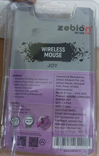 Zebion JOY Wireless Optical Gaming Mouse with 1 Year Warranty